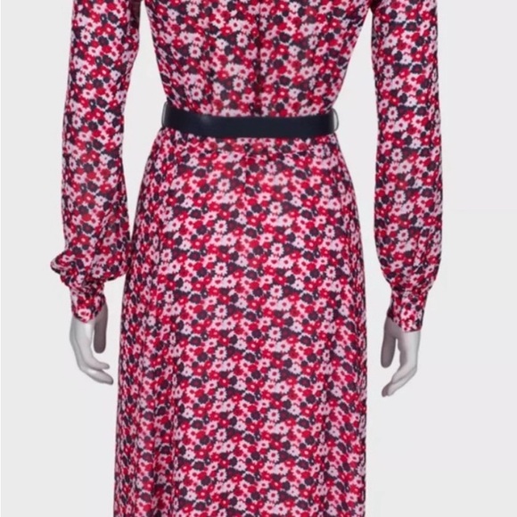 SOLD‼️MICHAEL Michael Kors Red and Black Floral Midi Dress - Picture 4 of 6